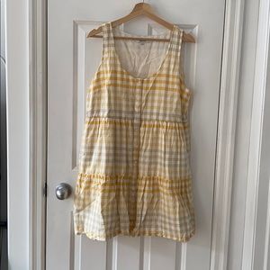 Madewell Yellow Gingham Dress